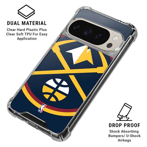 NBA Denver Nuggets Large Logo Pixel 9/9 Pro Clear Case